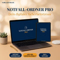 Familien Notfallordner App Offline | Verschlüsselte HTML Vorlage | Notfallkontakte Dokumente Vorsorge PDF Druck